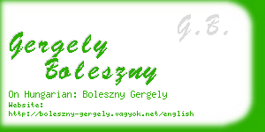 gergely boleszny business card